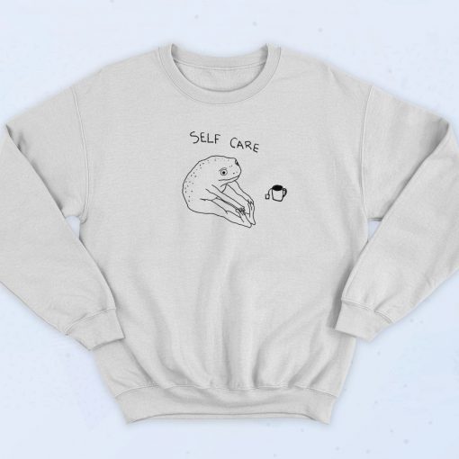 Self Care Frog Retro Sweatshirt