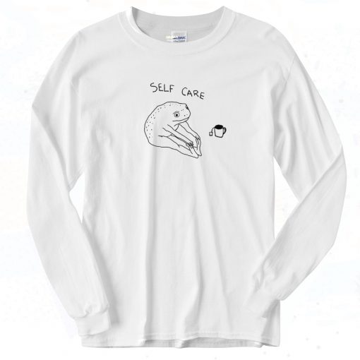 Self Care Frog Vintage Long Sleeve Shirt