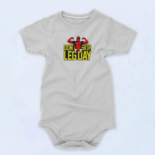 Deadpool Dont Skip Leg Day Baby Onesie