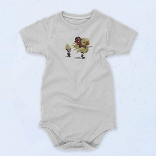 Deadpool Riding Chocobo Baby Onesie