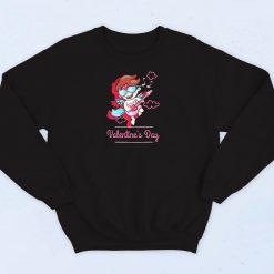 Guitar Cupid Valentines Day Funny Sweatshirt