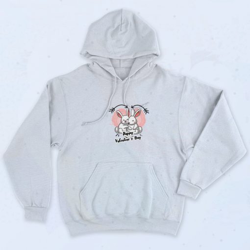 Happy Valentines Day Bunny Art Hoodie