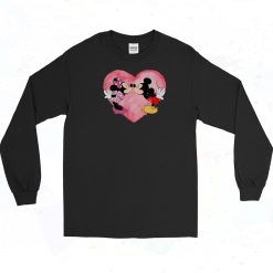 Mickey And Minnie Kissing Style Long Sleeve Shirt