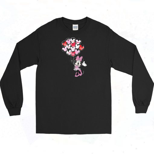 Mickey Minnie Valentines Day Vintage Long Sleeve Shirt