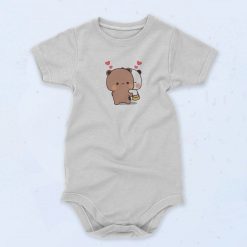 Panda And Brownie Bear Baby Onesie