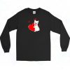 Pitbull Holding Heart Long Sleeve Shirt