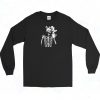 Skeleton Drinking Coffee Style Long Sleeve Shirt