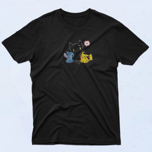 Stick Night Fury And Pikachu T Shirt