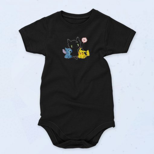 Stick Night Fury And Pikachu Unisex Baby Onesie