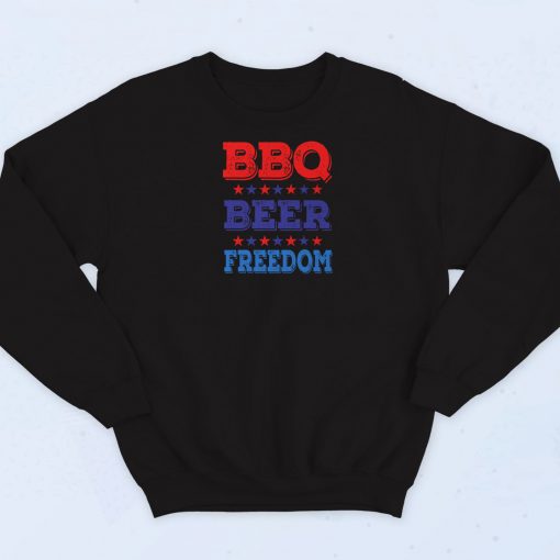 BBQ Beer Freedom Graphic Sweatshirt