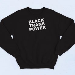 Black Trans Power Retro Sweatshirt