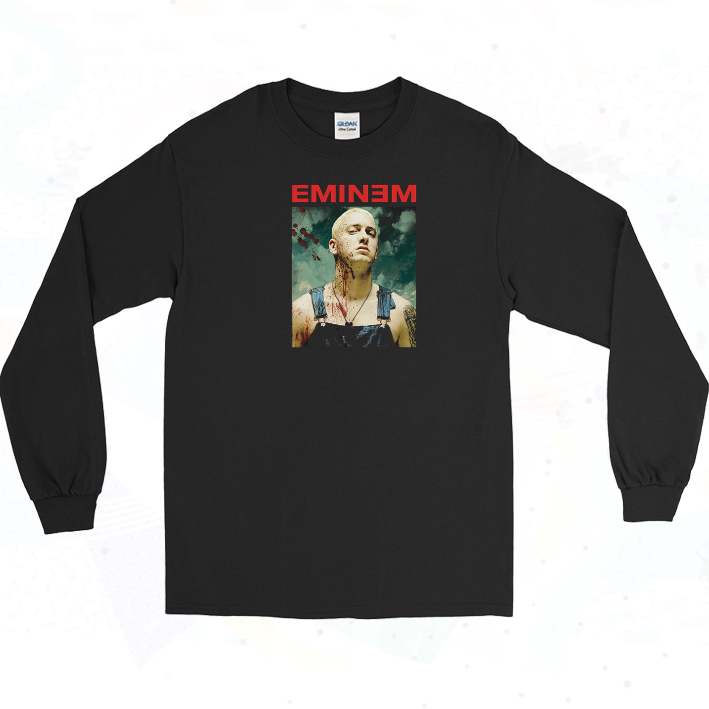 Eminem Parody Bloody Chainsaw Long Sleeve Shirt - 90sclothes.com