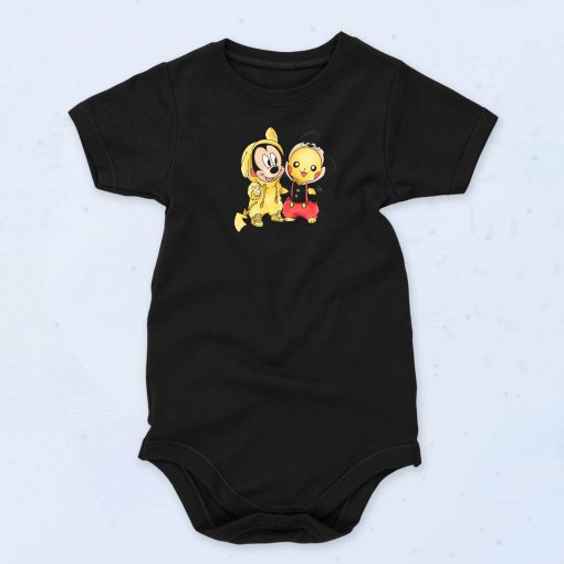 Pikachu And Mickey Mouse Unisex Baby Onesie