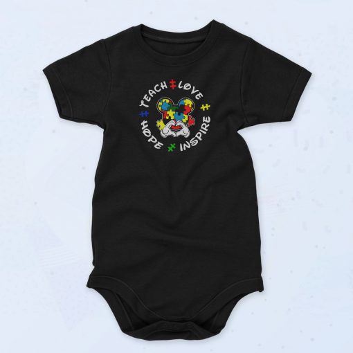 Teach Love Mickey Unisex Baby Onesie