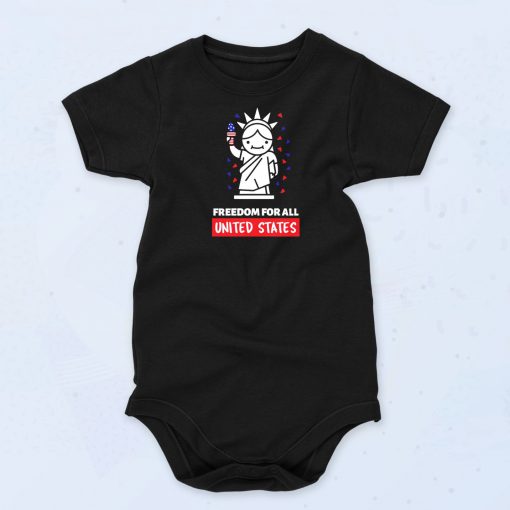 Freedom for All USA 4th of July Baby Onesie