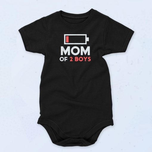 Mom of 2 Boys Baby Onesie