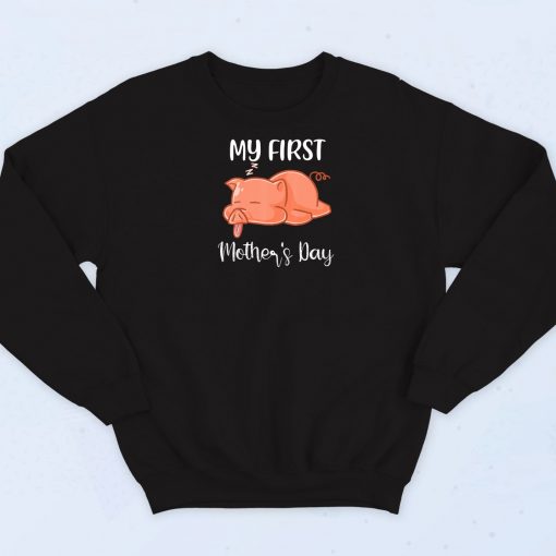 Pig My First Mothers Day Retro Sweatshirt