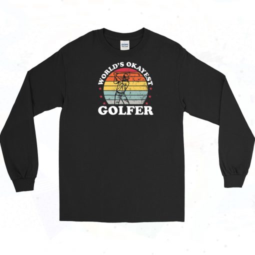 Worlds Okayest Golfer Vintage Long Sleeve Shirt