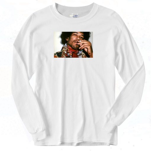 Jimi Hendrix Smoking 90s Long Sleeve Shirt