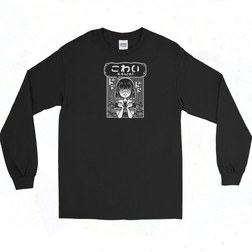 Kowai Japanese Horror 90s Long Sleeve Shirt