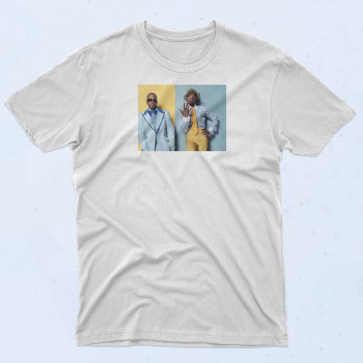 Outkast Blue And Yellow Contrast T Shirt