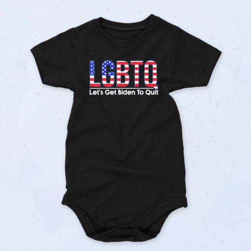 LGBTQ Lets Get Biden To Quit Baby Onesie