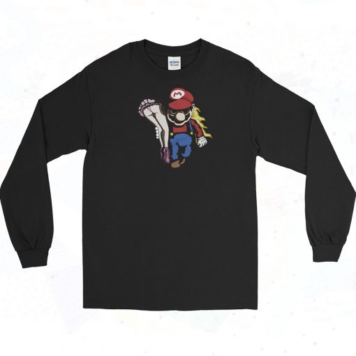 Mario and Peach Nintendo Art Long Sleeve Shirt