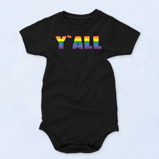 Y'all Rainbow Pride Baby Onesie