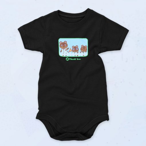 Animal Crossing Raccoon Fence Baby Onesie