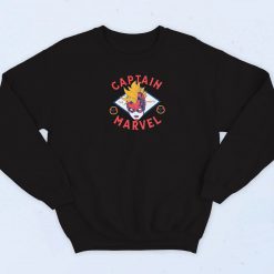 Captain Marvel Head in Diamond Sweatshirt