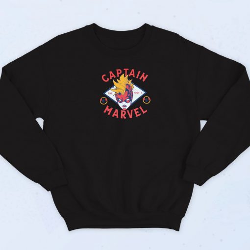 Captain Marvel Head in Diamond Sweatshirt