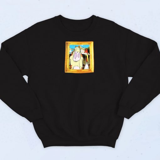 Cow And Chicken Retro Sweatshirt