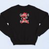 Girls Cum First Art Sweatshirt