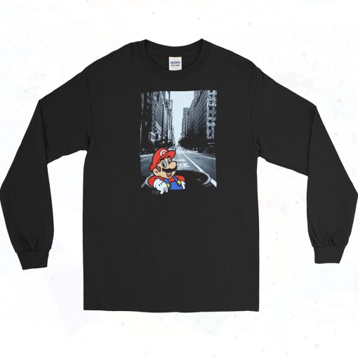 Super Mario Sewer Lid Popping Long Sleeve Shirt