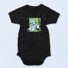 Zoro Posed on Green Kanji Baby Onesie