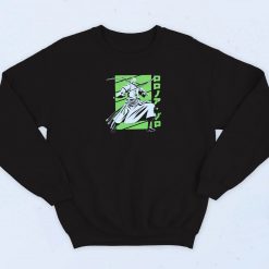 Zoro Posed on Green Kanji Sweatshirt