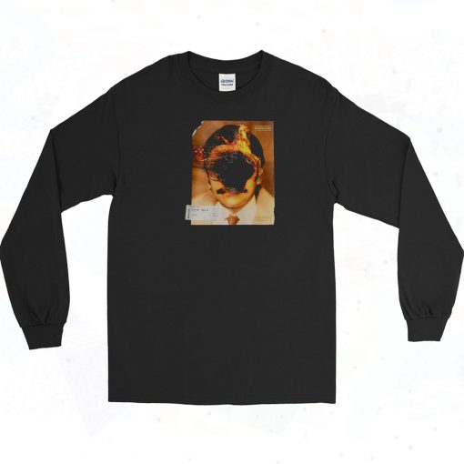 Fire Flame Burning Vintage Long Sleeve Shirt