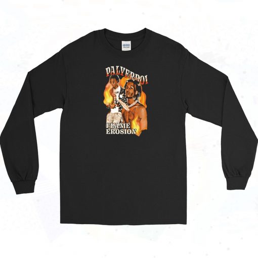 Playboi Carti Flame Erosion Long Sleeve Shirt