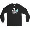 Skeleton Holding Heart Long Sleeve Shirt