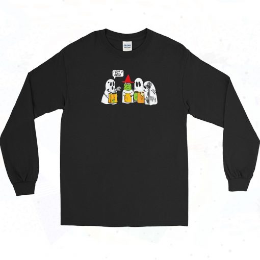 Trick Or Treat Lazy Ghost Long Sleeve Shirt