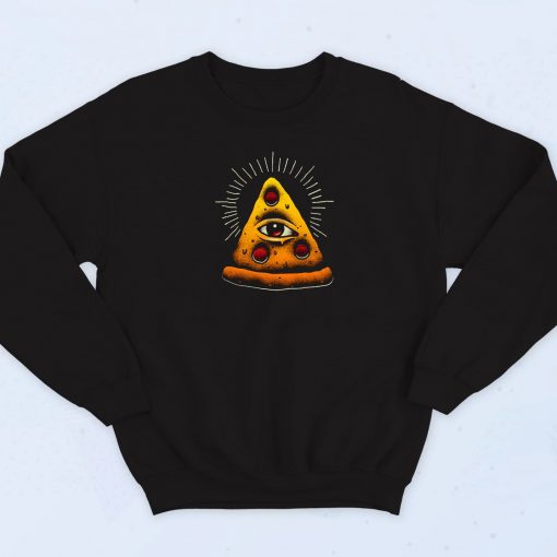 All Seeing Pizza Pie Eye Sweatshirt