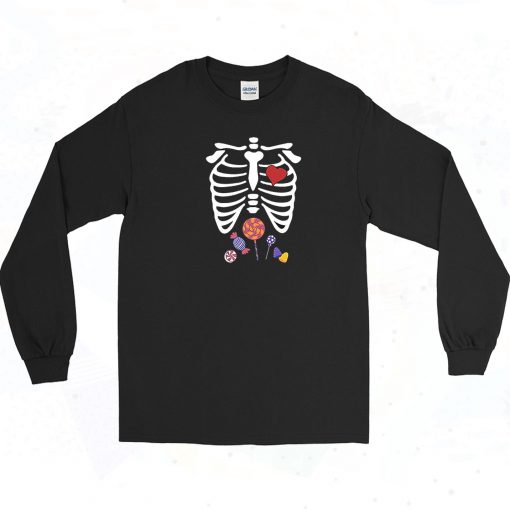 BesserBay Pumpkin Face Long Sleeve Tee