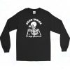 Dead Inside Wine Skeleton Long Sleeve Shirt