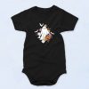 Floral Pumpkin Ghost Baby Onesie