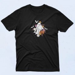 Floral Pumpkin Ghost T Shirt