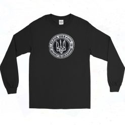 Glory To Ukraine Logo Long Sleeve Shirt