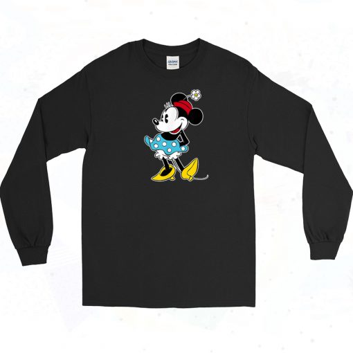 Minnie Mouse Flower Hat Long Sleeve Shirt