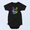 Rainbow Music Cat Baby Onesie