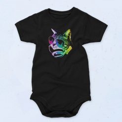 Rainbow Music Cat Baby Onesie