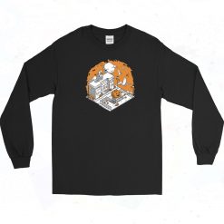 Spooky Halloween City Pumpkin Long Sleeve Shirt